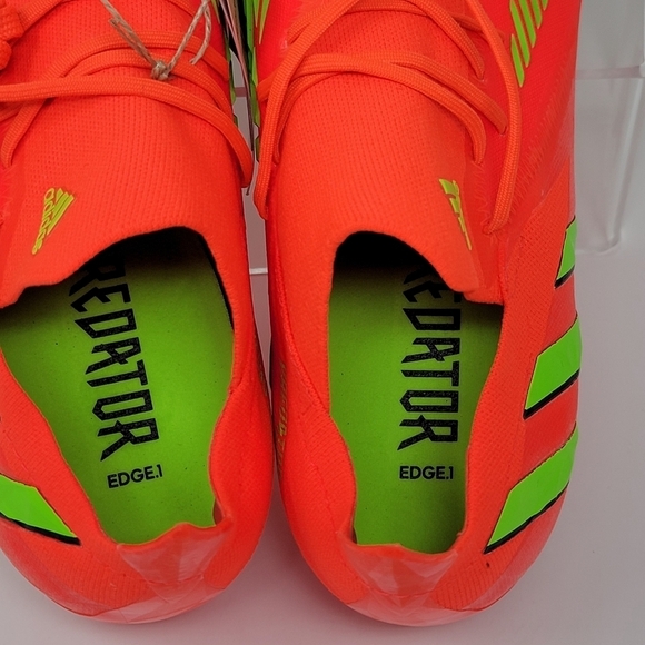 Adidas Predator Edge+ SG Solar Red Soccer Cleats Men’s Size 12/Women’s 13 GW1038 - Picture 10 of 10